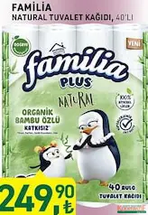 FAMİLİA NATURAL TUVALET KAĞIDI 40'LI